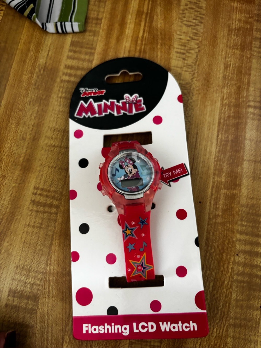 Minnie Mouse pink Flashing LCD Watch